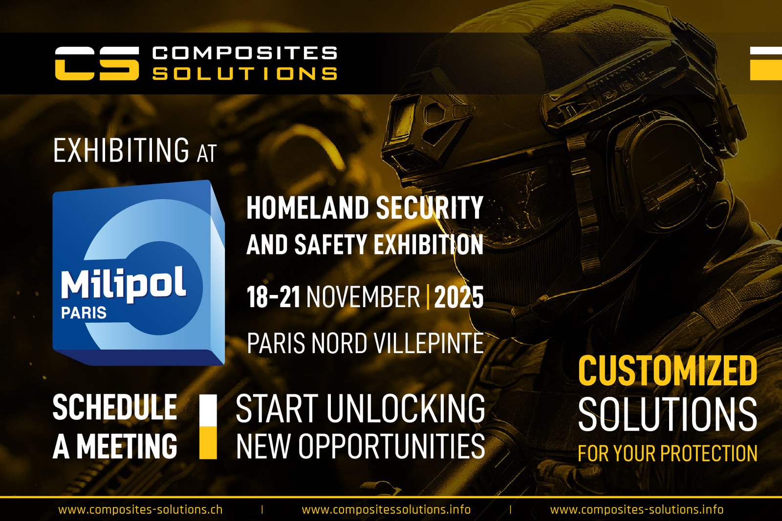 Milipol Paris 2025; Milipol 2025; Composites Solutions at Milipol 2025