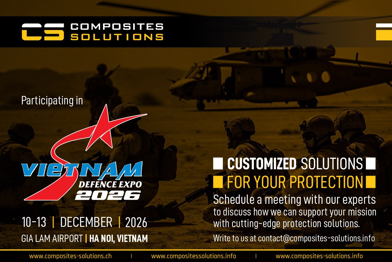 Composites Solutions at Vietnam Defence Expo 2026;